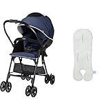 【セット買い】コンビ ベビーカー メチャライト NH ネイビー (NB) +1秒タオル マルチフィットシート QJ グレー