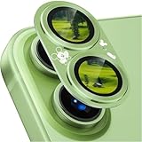 うれしいネズミ iPhone 17 用 カメラフィルム 全面保護 アルミ合金製 強化ガラス 傷防止 レンズ保護 耐衝撃 レンズカバー アイフォン17 用 カメラ保護 高透過率 黒縁取り 露出オーバー防止 いphone17 カメラレンズプロテクター (緑)