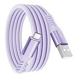SLuB USB Type C ケーブル 1.5m USB A to USB C ケーブル 3A急速充電 PD60W対応 シリコン素材 USB2.0高速データ転送 断線防止 iPhone17/16/15/Galaxy/Pixel/Xperia/iPad/MacBookなどタイプc機種対応 パープル