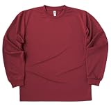 [グリマー] Tシャツ UVカット・吸汗速乾 ドライメッシュ長袖Tシャツ4.4oz [メンズ] バーガンディ LL