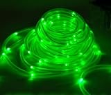 COM★MI-L-CHU-グリーン◆夜間 自動点灯 ソーラー LED チューブ 100球 長さ 8m