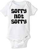 Sorry Not Sorry Funny Baby Onesie blakenreag赤ちゃん男の子女の子服 カラー: ホワイト