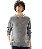 Angeliebe エンジェリーベ マタニティ 授乳しやすい ニット トップス 妊婦服 産前 産後 サイドスリット フリー 杢 グレー 21505 21505200