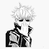 五条悟ステッカー ビニール 防水ステッカー デカール 車 ノートパソコン 壁 窓 バンパーステッカー 5インチ