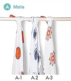 aden + anais (エイデンアンドアネイ) おくるみ 3枚セット バンブー SILKY SOFT ブランケット スワドル 出産祝い 【並行輸入品】 A Mela