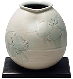 信楽焼 大輪（黒板付） 花器・花瓶 化粧箱入り