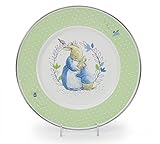Golden Rabbit Polka Dot Peter Rabbit Enamelware 8? inch Sandwich Child Plate [並行輸入品]