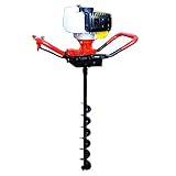 iimono117　エンジン 穴掘り機 / 52cc ドリル刃 8cm タンク容量 0.8L 空冷2ストローク エンジンタイプ エンジン式 穴掘り 穴掘り器 掘削 ドリル エンジンオーガー ハイパワー