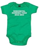 (ホライゾン　ランニング　チーム　2012?2013) Horizontal Running Team 2012-2013, プリント　ベビースーツ - グリーン/白 12-18 ヶ月