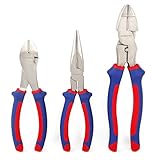 WORKPRO 3-Piece Heavy Duty Electrician's Tool Pliers Set [並行輸入品]