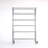 6層層ワイヤ82 " x46 " x18 "棚スチールシェルフラックHeavy Duty adjustabler