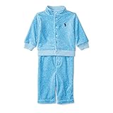 ポロ ラルフ ローレン　Velour jacket & pant set　ベロア上下セット　【320617182001】　Polo Ralph Lauren（サイズ：6m、カラー：Pajama blu