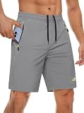 サイクルパンツ メンズ 短パン ナイロン はーふぱんつ スポーツウェア 登山 ショートパンツ ジム ウェア トレーニングウェア ズボン 運動 夏 ライト ライトグレー CN L=JP S