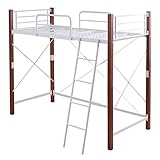 天然木脚ジョイントベッド　ロフト IRI-0043SET-WHBR ホワイト/ブラウン