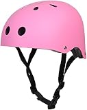 (ユリーナ) YRINA スポーツ ヘルメット 子供 大人用 スケボー 自転車 ローラーブレード ブレイブボード こども キッズ (ピンク, S)