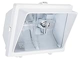 Lithonia Lighting OFL 300/500Q 120 LP WH M6 Light Visor Flood Light with One 300-Watt and One 500-Wa