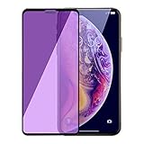 iPhone 12 Pro Max ガラスフィルム 全面保護 強化ガラス ブルーライトカット 耐衝撃 防指紋 硬度9H 高透過率 気泡レス 自動吸着 日本旭硝子製素材 ラウンドエッジ加工 飛散防止対応 薄型 (ブラック)