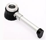 拡大率 10倍 観察 計測用 置き型スケールルーペ LEDライト付き フラッシュルーペ 虫眼鏡 【AG Logistics】