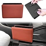 Mellbo 車 ゴミ箱 車用ゴミ箱 吊り下げ 収納ボックス 小物入れ PUレザー マグネット開閉 大容量 レッド