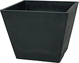 ホワイエ リサイクルプラスチック SKスクエアポットL 25.5xH20 ブラック 3d50022BK