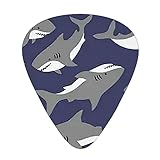 サメ アニマル かわいい ギターピック Guitar Pick 12枚セット ティアドロップ型 エレキギター/アコースティックギター/クラシックギター/ベース等の練習に最適な12枚セット