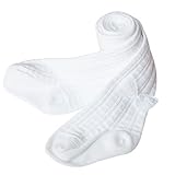 子供タイツ 4-6歳 ホワイト 赤ちゃん かわいいレース ボウストッキング 暖かい