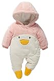 WIN　赤ちゃん 着ぐるみ 動物衣装 パジャマ ベビー キッズ用 ロンパース カバーオール もこもこ 暖かい 防寒着 コスチューム 出産祝い (66cm, ピンクペンギン)