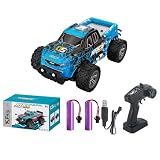 KFPLAN KF23 ラジコントラック 1/20スケールRCカー 2.4GHz技適認証済 20km/h LEDライト付き 子供向けおもちゃ (ブルー)