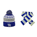 NCAAケンタッキーWildcats Altitudeビーニー帽子とストライプラグビースカーフ2パックバンドル