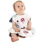 [インソミラ] InSomila 6重ガーゼ スリーパー ベビー パジャマ ふわふわ コットン 柔らかい 新生児~3歳頃 綿 寝冷え防止 ボタン開閉式