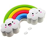 レインボー夜ライトランプby Little Lamby、2電気プラグでカバー – LED Powered赤ちゃんと幼児のため、Perfect forベッドサイドテーブルまたはバスルーム、電池式、Mak