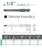 コーケン 1/4(6.35mm)H プラスビット 全長100mm No.2 121P.100-2