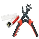 1ピース高品質6サイズキットリボルビングヘビーデューティー革ベルト穴パンチパンチャーカットアイレットプライヤー