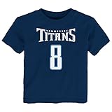 NFL幼児用Marcus Mariota Tennessee Titans Boys – Mainliner Player Name半袖Tシャツ、ダークネイビー、2t