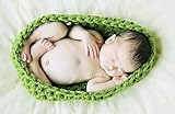 【YW】 新生児寝袋 新生児毛布 手作りの编物寝袋 赤ちゃんの撮影の衣装 (グリーン)