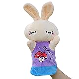 Remeehi ハンドパペットウサギ　パペット　動物 手 人形 アニマル ハンド パペット　うさぎ 幼児 情操 教育 親子 おもちゃ 知育 人形劇 小道具　物語　パープル