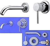 Round Modern Wall Mounted Single Lever Chrome Bathroom Basin Mixer Tap (FEN 8)