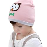 Vovotrade幼児/新生児赤ちゃん愛らしいキュートニット帽赤ちゃんフクロウパターンかぎ針編みニットキャップ冬暖かい帽子 Free Size ピンク Vovotrade