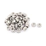 uxcell 六角ナット M4スレッド直径 304ステンレス鋼 電気機械ファスナー 50個入り