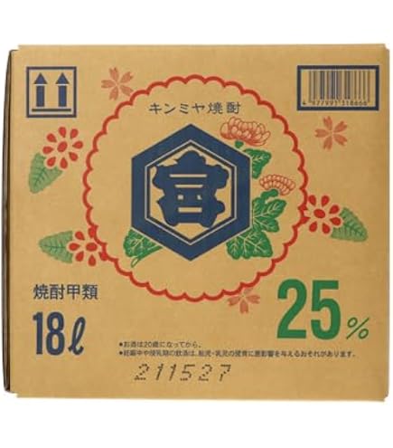 Amazon.co.jp: キンミヤ 焼酎（金宮焼酎） 25度 1800ml × 12本