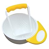 ノーブランド品 　全4色　手動　キッズ　フード　フルーツ　離乳食調理器具　ハンドル　研削ボウル　ロッド - イエロー