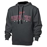 NCAA Virginia Techメンズベンチマークカラーブロックプルオーバーフード L ブラック