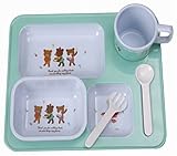 出産祝い　ベビー食器　離乳食調理器具　プレート　ボウル　赤ちゃん　ランチ皿　離乳食器セット　ベビー食器セット　安全　便利　実用性　可愛い　プレゼント（クマ）