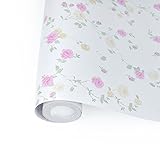 Takarafune 壁紙 はがせるDIY壁紙シール 花柄 ウォールステッカー インテリア 防水シール 45cm×10m