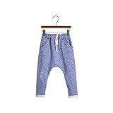 REILI　ロングパンツ　キッズ　秋　春　男女兼用　男の子　女の子　ハーレムパンツ　子供ズボン　ベビー　子供服 (11, ブルー)