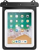 [EnocoLand] タブレット 防水ケース お風呂 12インチまで対応 首掛けストラップ付き IPX8 防水30m (ブラック)