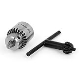 uxcell ドリルチャック 0.3-4mm 容量 B6 テーパーマウント 鋼核 スパナ キータイプ