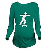 Truly Teague長袖マタニティTシャツDKスケートボードスケータートラフィックシンボル US サイズ: L カラー: グリーン