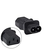 オーディオファン C8 メガネプラグ 変換 (オス) - C13 電源プラグ (メス) 変換プラグ ストレート