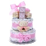 Girl's Two-Tier Diaper Cake by Alder Creek Gifts [並行輸入品]